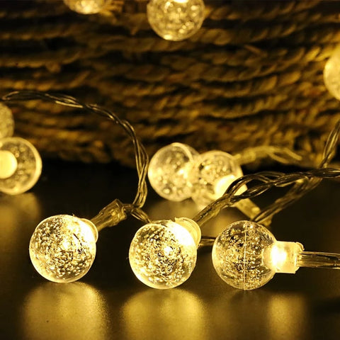 Crystal Bubble Ball String Lamp Light