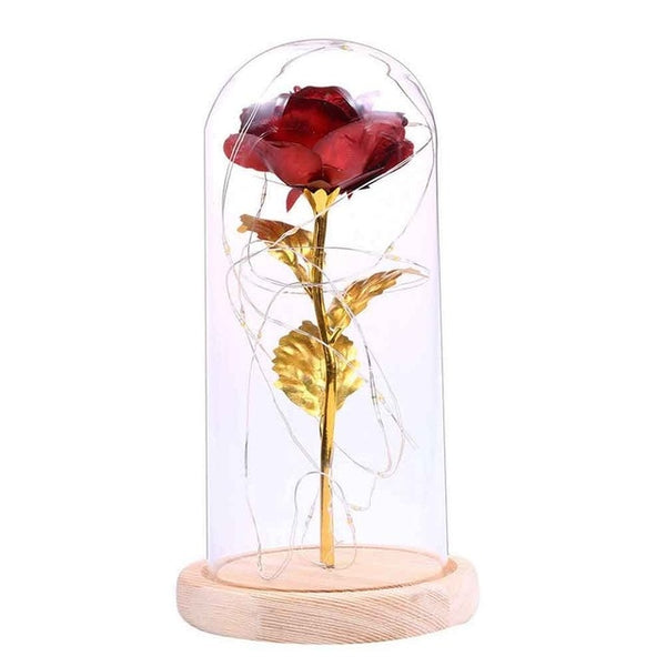 Rose Lamp Bottle Desk Night Light