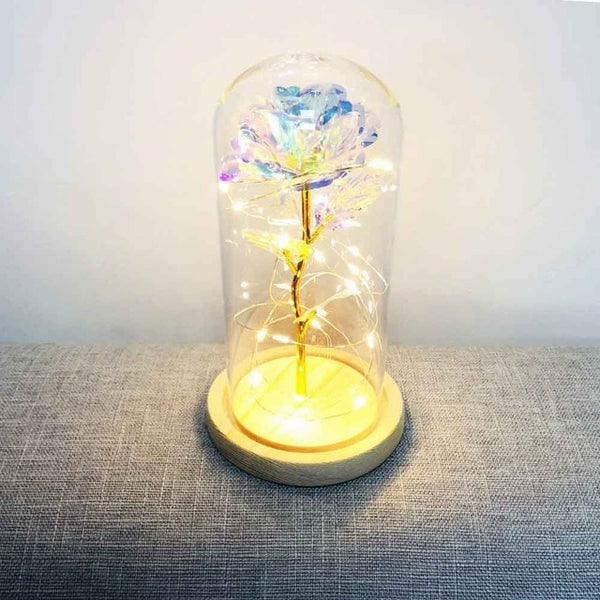 Rose Lamp Bottle Desk Night Light