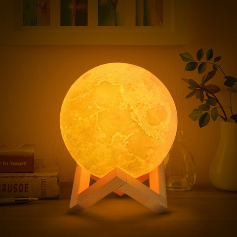 Rechargeable LED Moon Lamp Warm Light