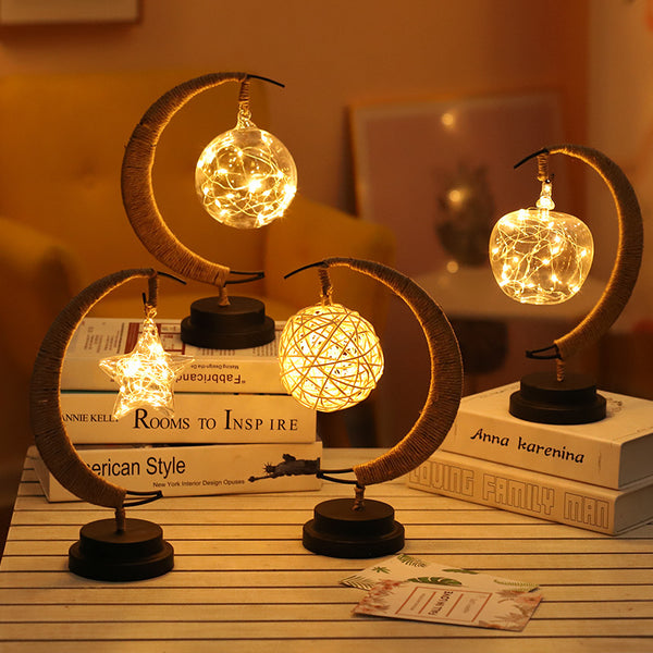 Led stars / moon / apple / Sepak takraw / Christmas night light