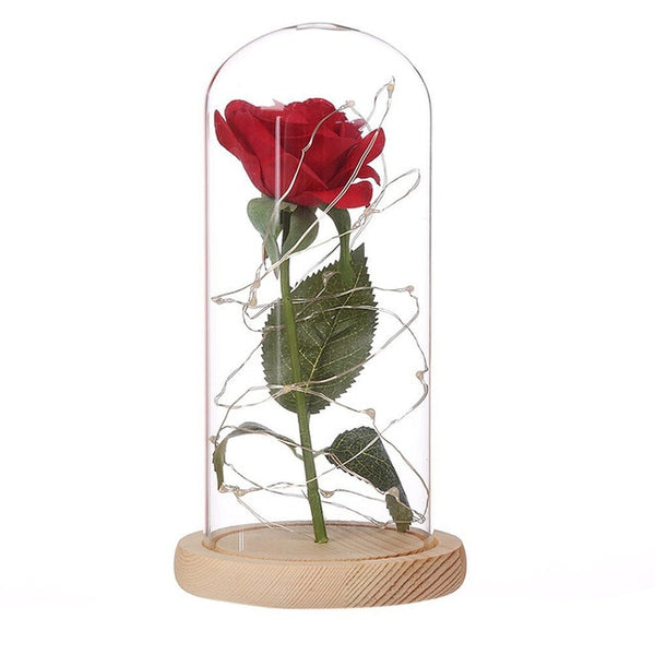 Rose Lamp Bottle Desk Night Light