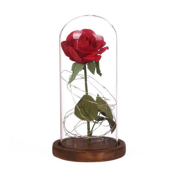 Rose Lamp Bottle Desk Night Light